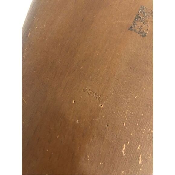 5/$25 SALE Vintage Set of Two (2) MCM Wooden Snack Triangular Tray Made in Japan - Picture 7 of 12